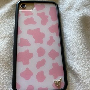iPhone8 Pink Cow WildFlower Phone Case
